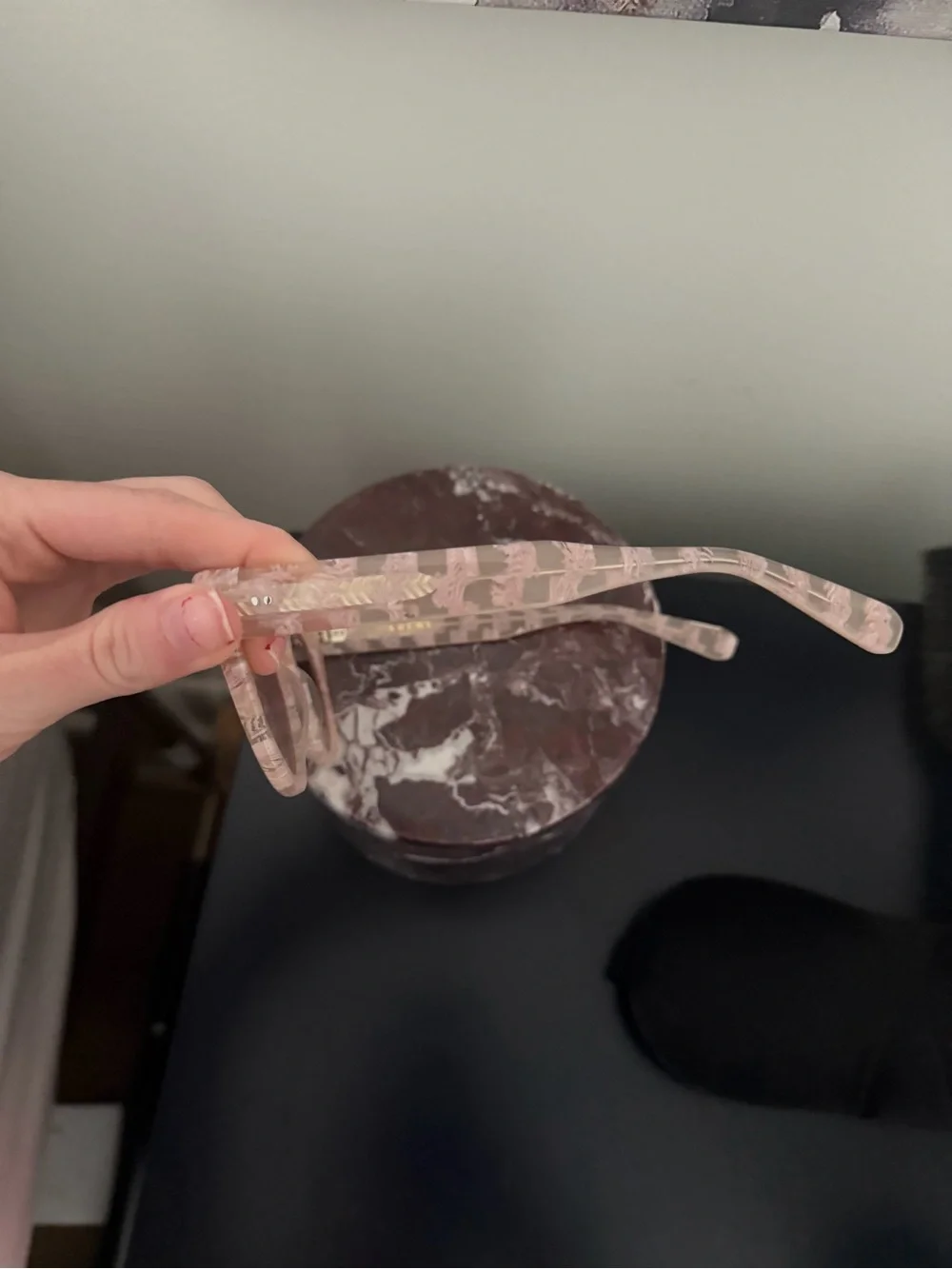 KREWE Olivia Pink Tortoiseshell Round Sunglasses with Mirrored Lenses
